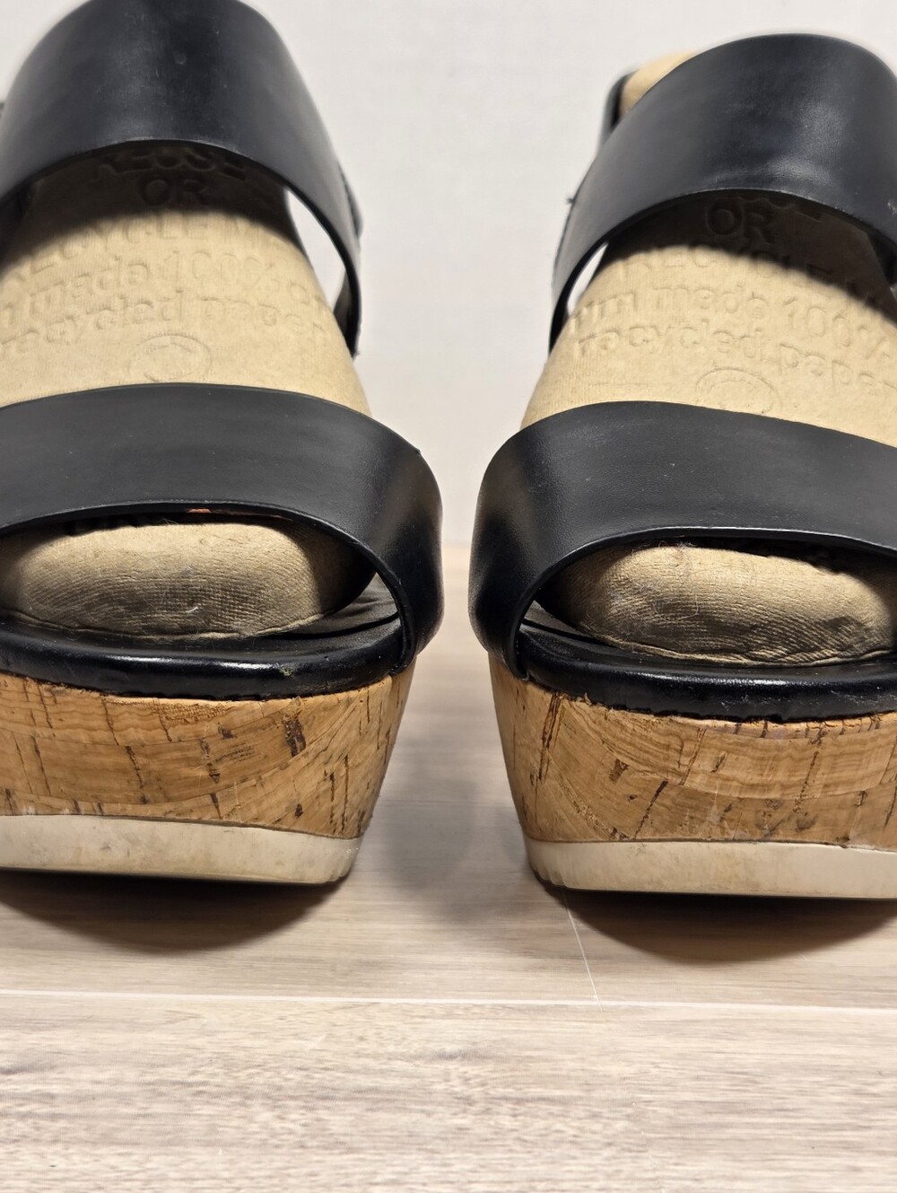 Nine West Dina women's platform wedge sandals in black - Picture 2 of 10